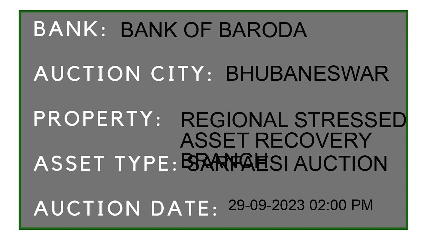 Auction Bank India - ID No: 189204 - Bank of Baroda Auction of Bank of Baroda auction for Land in GharabarI, Bhubaneswar