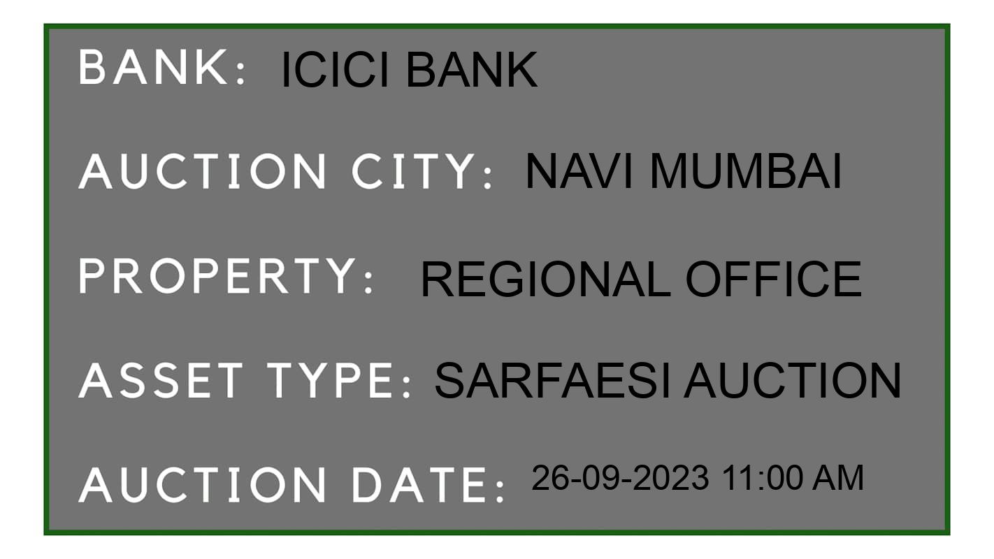 Auction Bank India - ID No: 189233 - ICICI Bank Auction of ICICI Bank auction for Residential Flat in Thane, Navi Mumbai