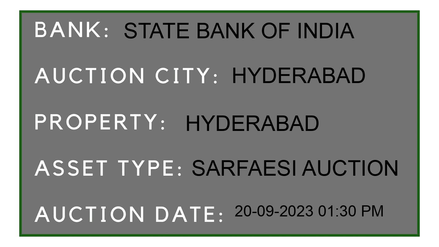 Auction Bank India - ID No: 189291 - State Bank of India Auction of State Bank of India auction for Vehicle Auction in Hyderabad, Hyderabad