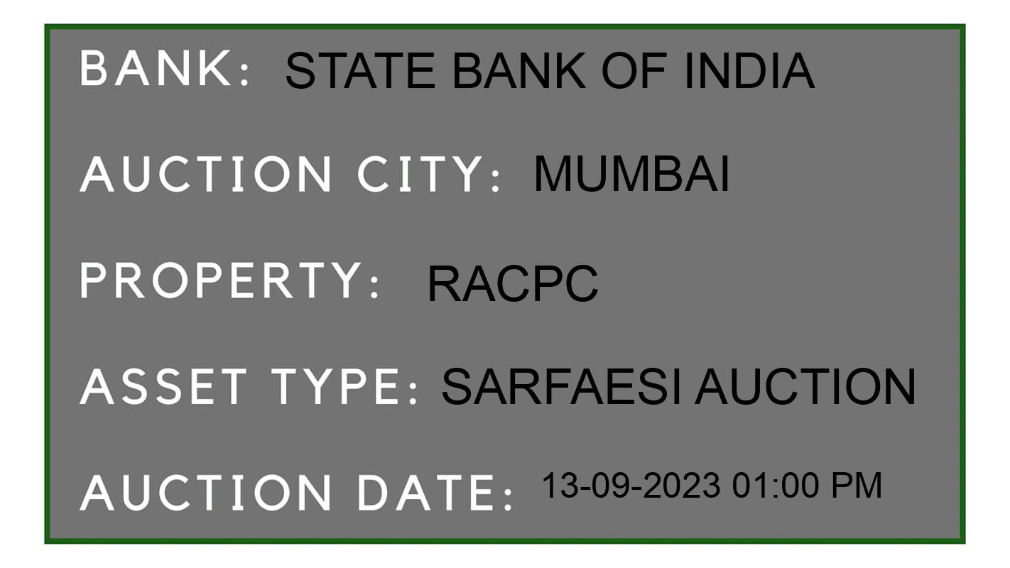 Auction Bank India - ID No: 189303 - State Bank of India Auction of State Bank of India auction for Vehicle Auction in Andheri East, Mumbai