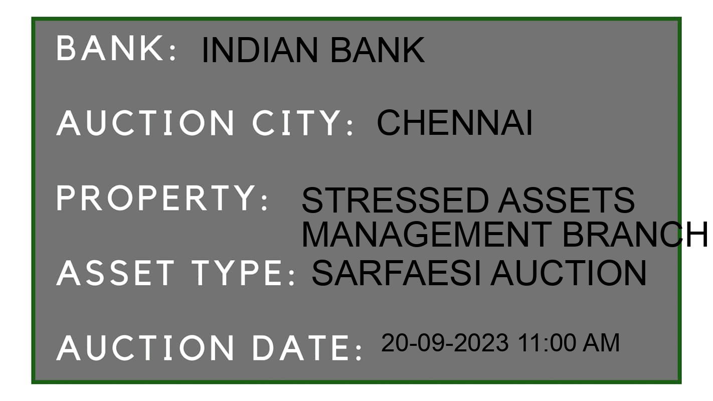 Auction Bank India - ID No: 189390 - Indian Bank Auction of Indian Bank auction for Residential Flat in Mambalam, Chennai