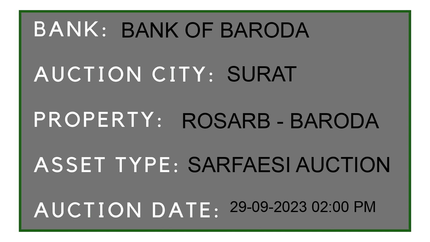 Auction Bank India - ID No: 189540 - Bank of Baroda Auction of Bank of Baroda auction for Commercial Office in Ring Road, Surat