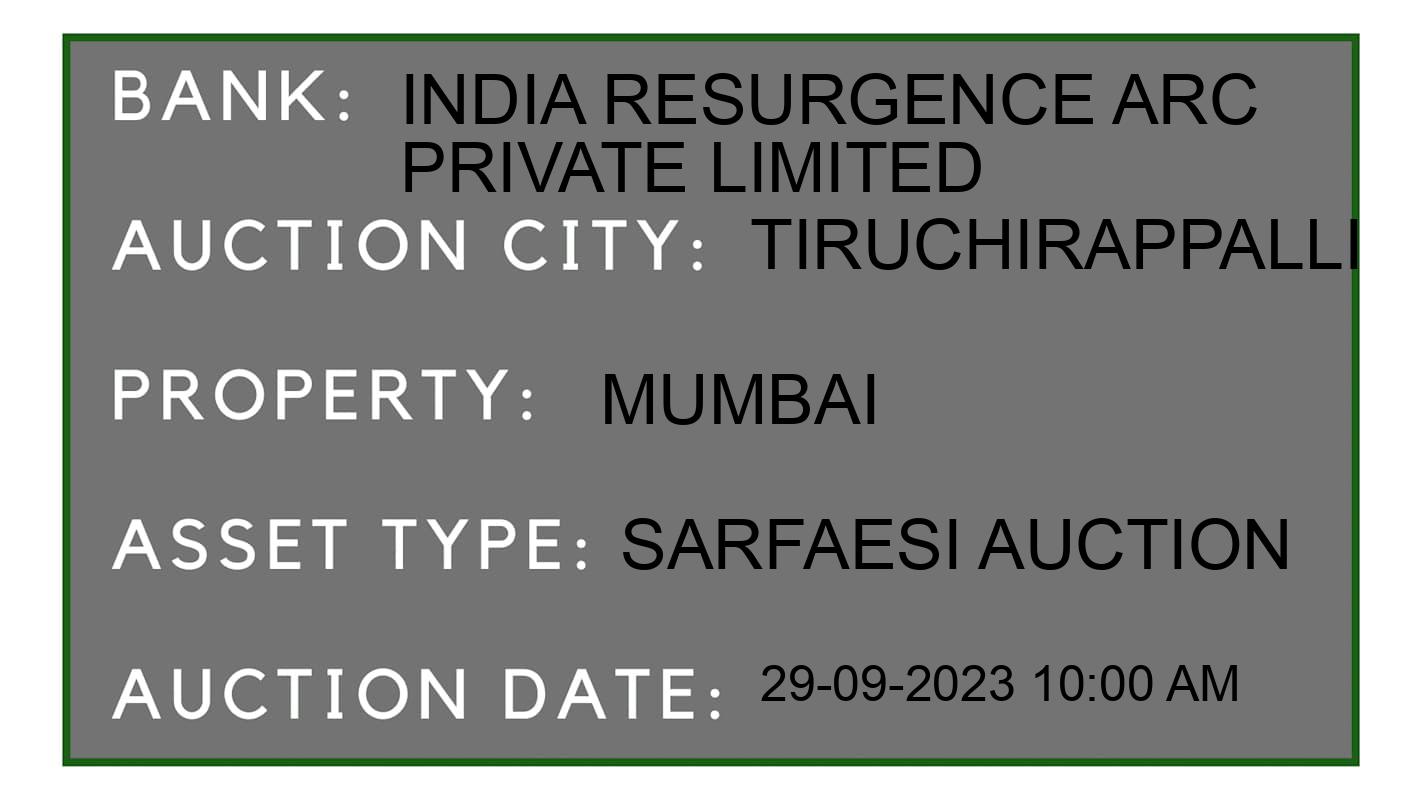 Auction Bank India - ID No: 189692 - India Resurgence ARC Private Limited Auction of India Resurgence ARC Private Limited auction for Plot in trichy, Tiruchirappalli