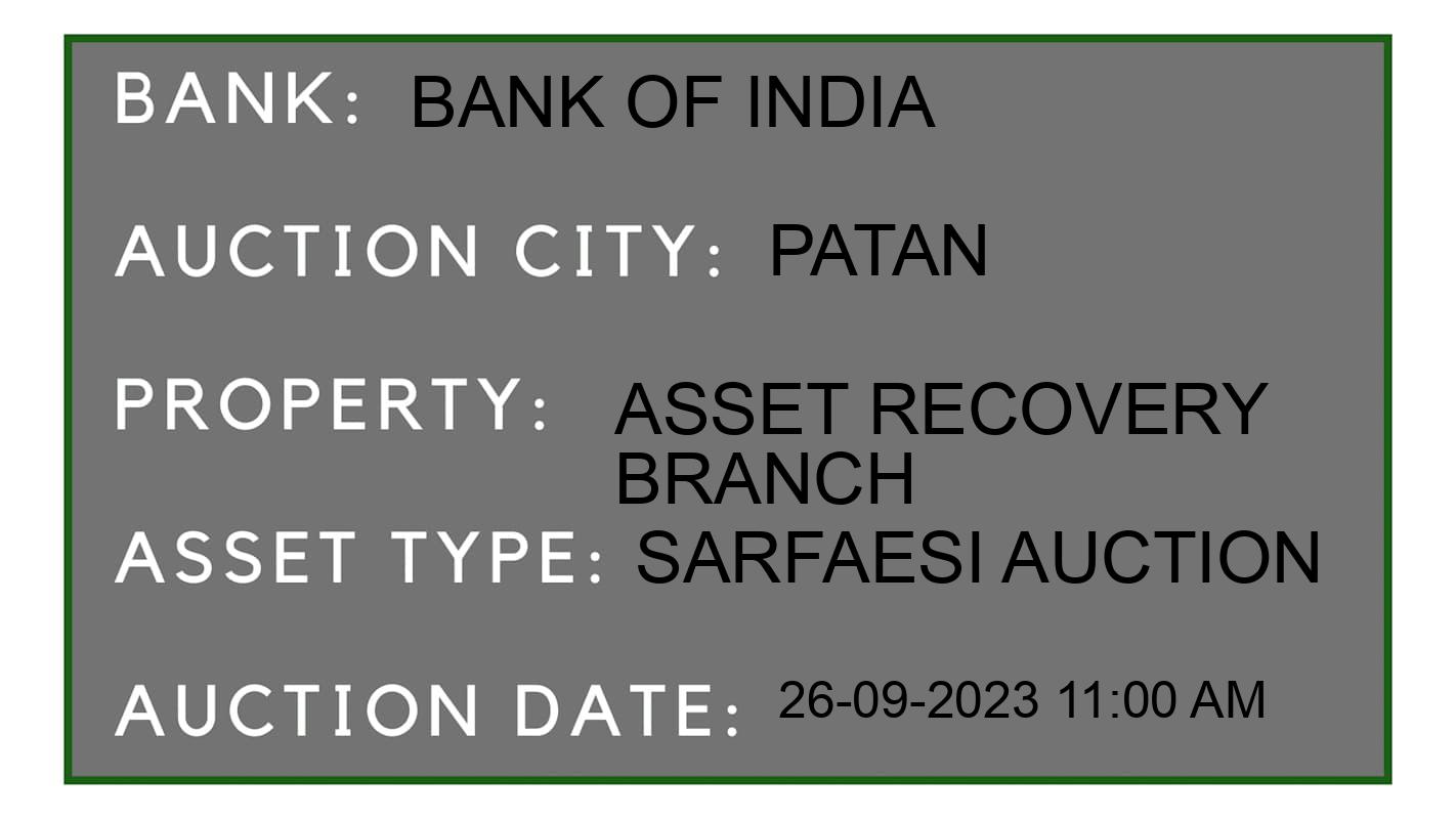 Auction Bank India - ID No: 189888 - Bank of India Auction of Bank of India auction for Commercial Property in Harij, Patan