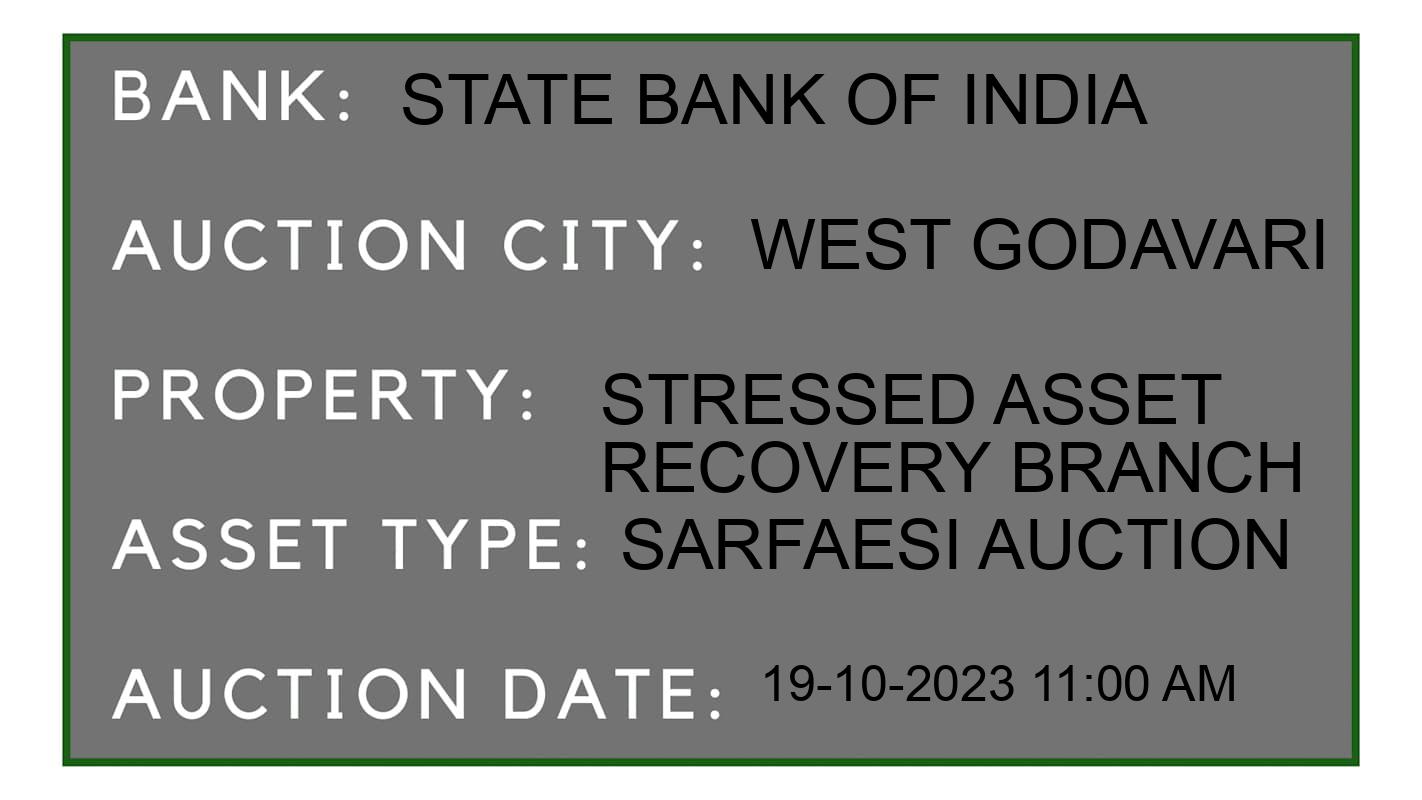 Auction Bank India - ID No: 190000 - State Bank of India Auction of State Bank of India auction for Plot in Bhimavaram, West Godavari