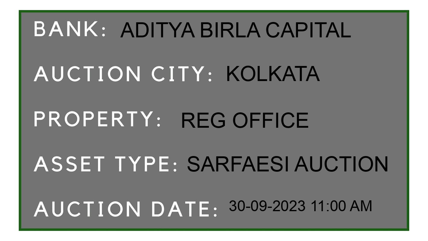 Auction Bank India - ID No: 190215 - Aditya Birla Capital Auction of Aditya Birla Capital auction for Commercial Office in Kolkata, Kolkata