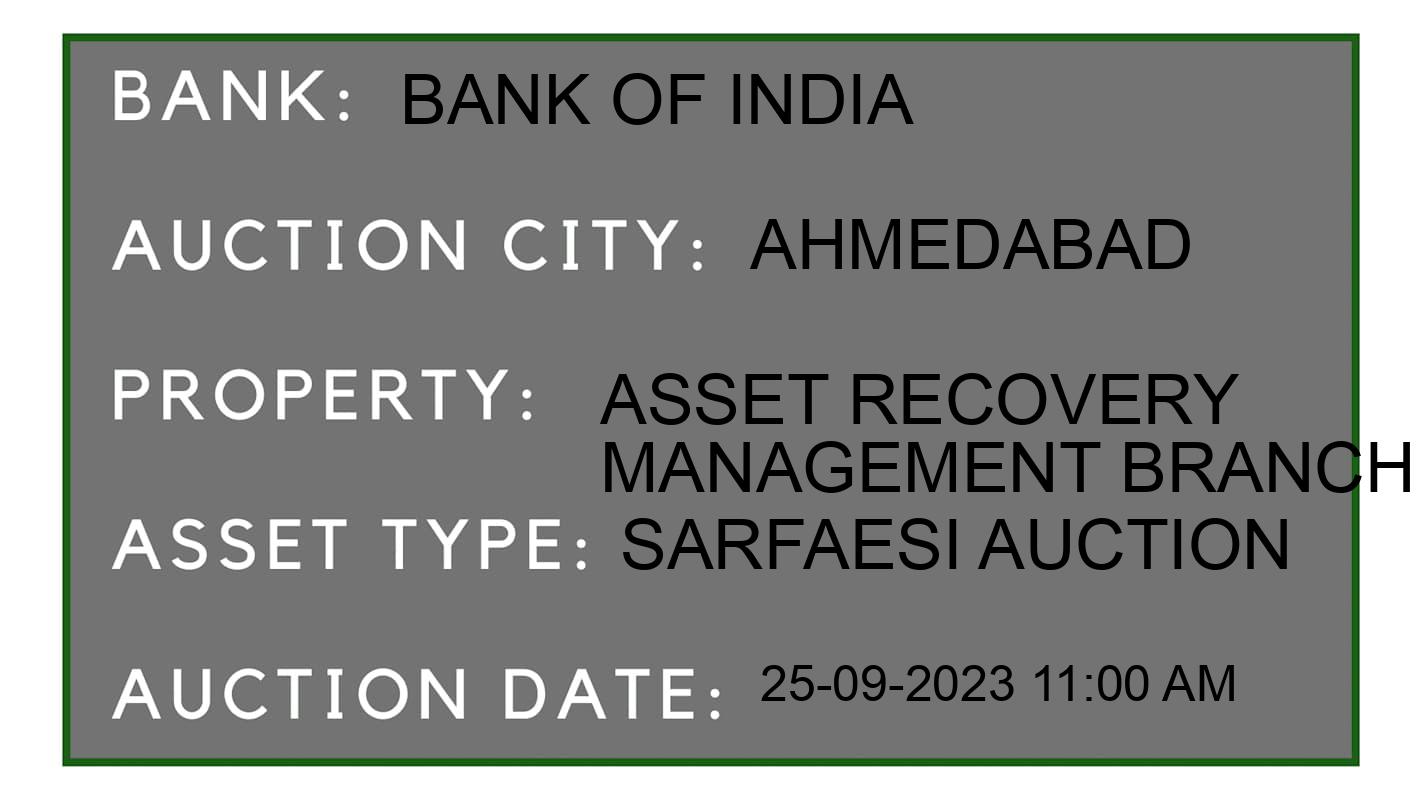Auction Bank India - ID No: 190315 - Bank of India Auction of Bank of India auction for Plot in Sanand, Ahmedabad