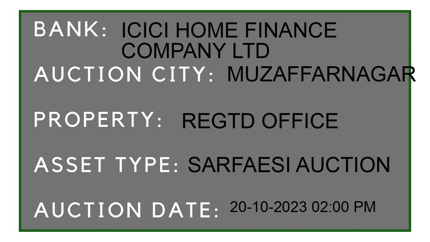 Auction Bank India - ID No: 190328 - ICICI Home Finance Company Ltd Auction of ICICI Home Finance Company Ltd auction for Land And Building in Rakba, Muzaffarnagar
