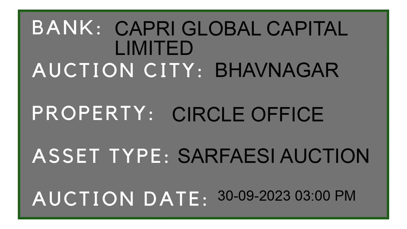 Auction Bank India - ID No: 190484 - Capri Global Capital Limited Auction of Capri Global Capital Limited auction for Plot in Batod, Bhavnagar