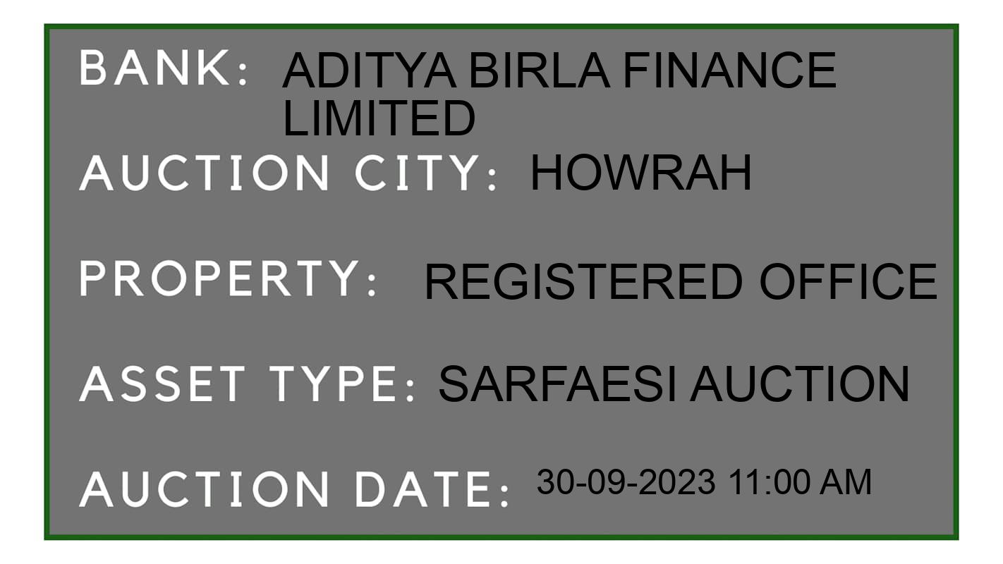 Auction Bank India - ID No: 190509 - Aditya Birla Finance Limited Auction of Aditya Birla Finance Limited auction for Plot in Sankrail, Howrah