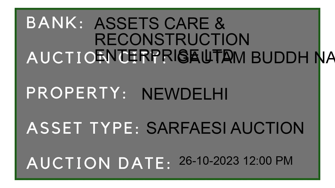 Auction Bank India - ID No: 190521 - Assets Care & Reconstruction Enterprise Ltd Auction of Assets Care & Reconstruction Enterprise Ltd auction for Plot in Noida, Gautam Buddh Nagar