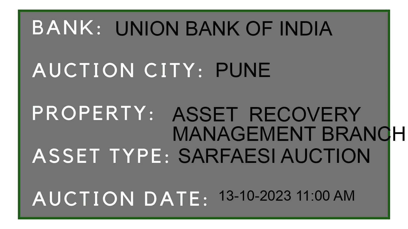 Auction Bank India - ID No: 190563 - Union Bank of India Auction of Union Bank of India auction for Factory Land & Building in Haveli, Pune