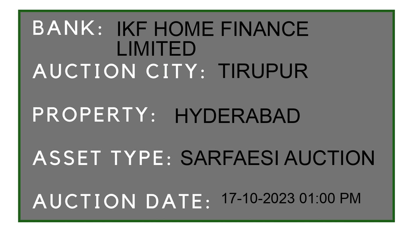 Auction Bank India - ID No: 190594 - IKF home finance limited Auction of IKF home finance limited auction for Plot in Palladam, Tirupur