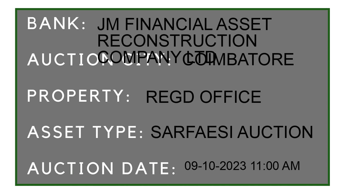 Auction Bank India - ID No: 190596 - JM Financial Asset Reconstruction Company Ltd Auction of JM Financial Asset Reconstruction Company Ltd auction for Land And Building in Kuniyamuthur, Coimbatore