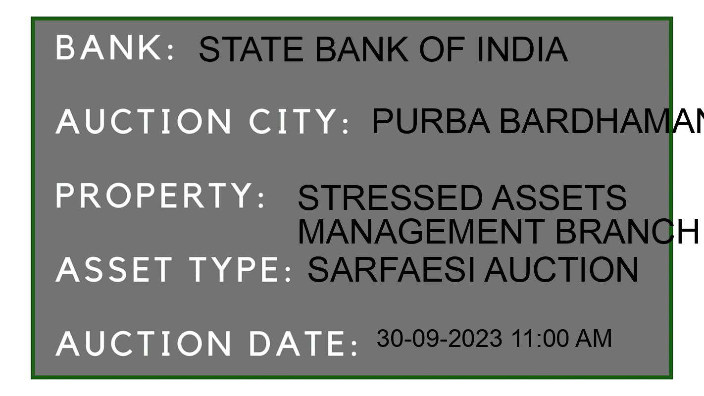 Auction Bank India - ID No: 190627 - State Bank of India Auction of State Bank of India auction for Land And Building in Dwariapur, Purba Bardhaman