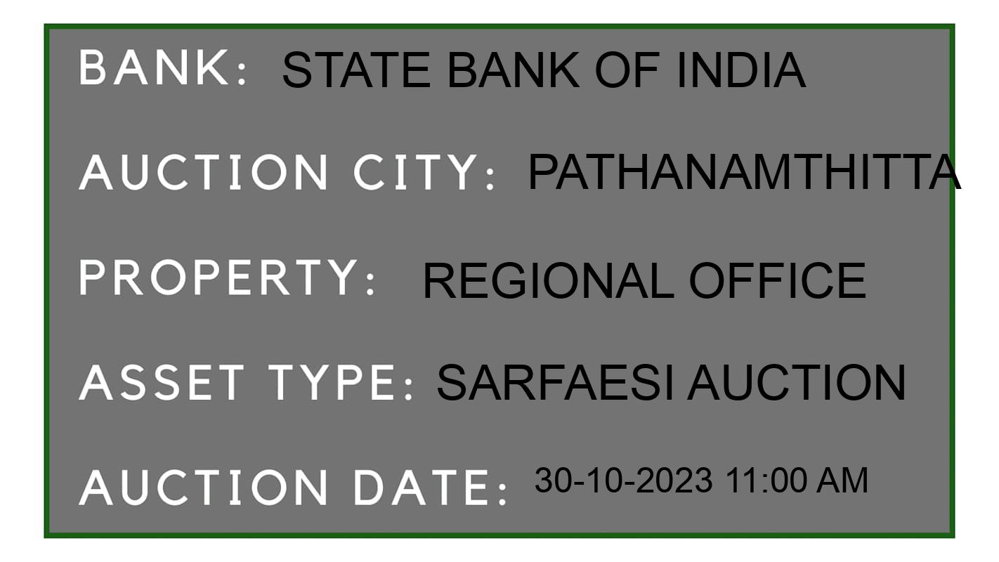 Auction Bank India - ID No: 190635 - State Bank of India Auction of State Bank of India auction for Land And Building in konni, Pathanamthitta