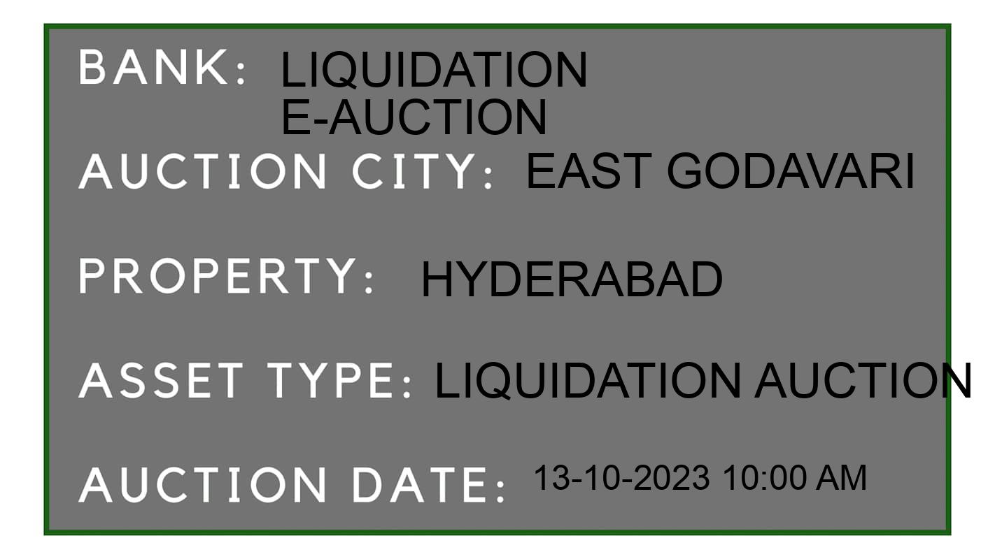 Auction Bank India - ID No: 190656 - Liquidation E-Auction Auction of Liquidation E-Auction auction for Plant & Machinery in Rajahmundry, East Godavari