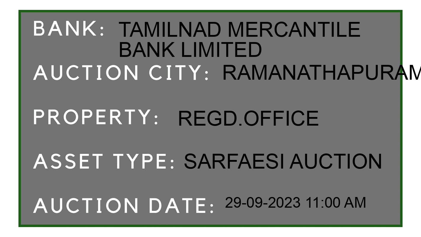 Auction Bank India - ID No: 190671 - Tamilnad Mercantile Bank Limited Auction of Tamilnad Mercantile Bank Limited auction for Land in Alagankulam, Ramanathapuram