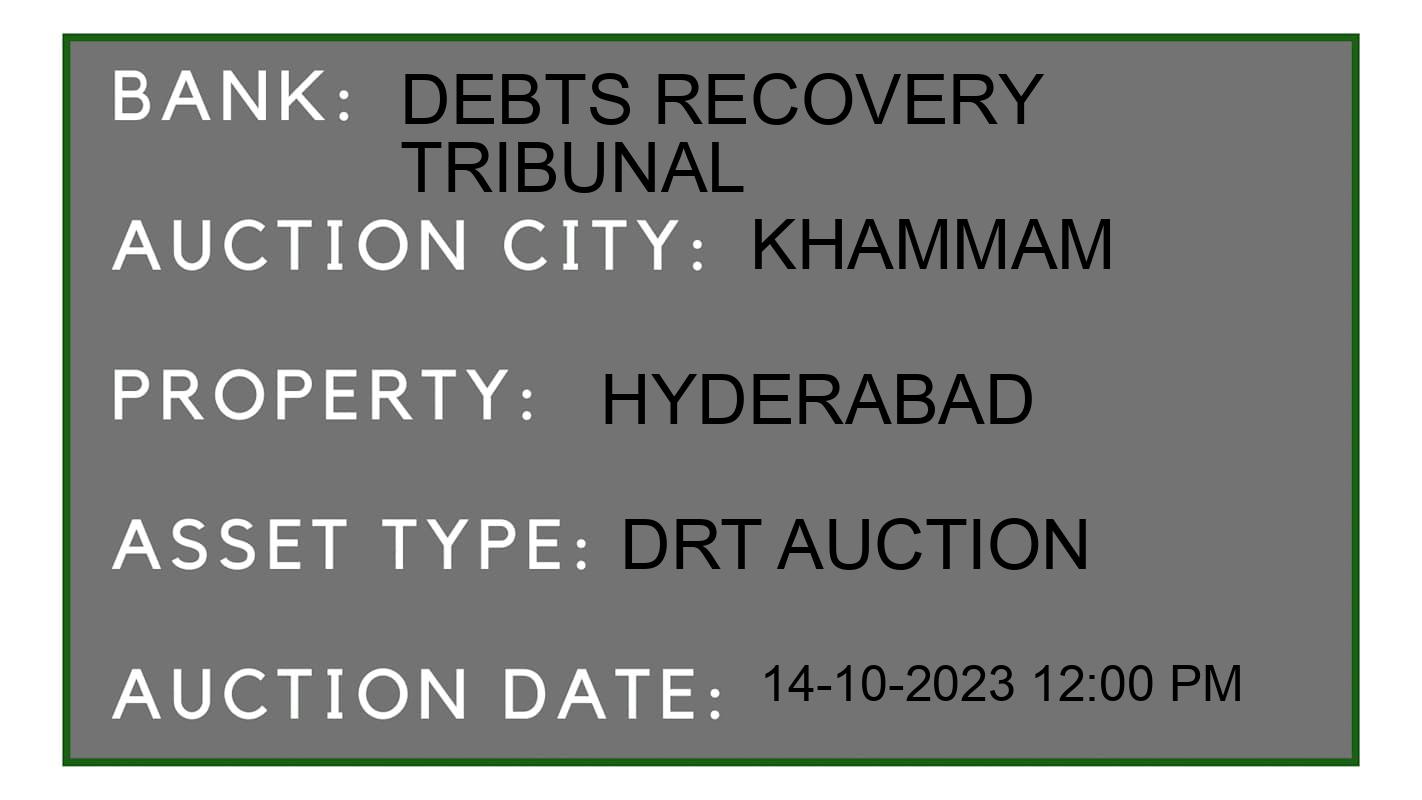 Auction Bank India - ID No: 190674 - Debts Recovery Tribunal Auction of Debts Recovery Tribunal auction for Land And Building in Burhanpuram, Khammam