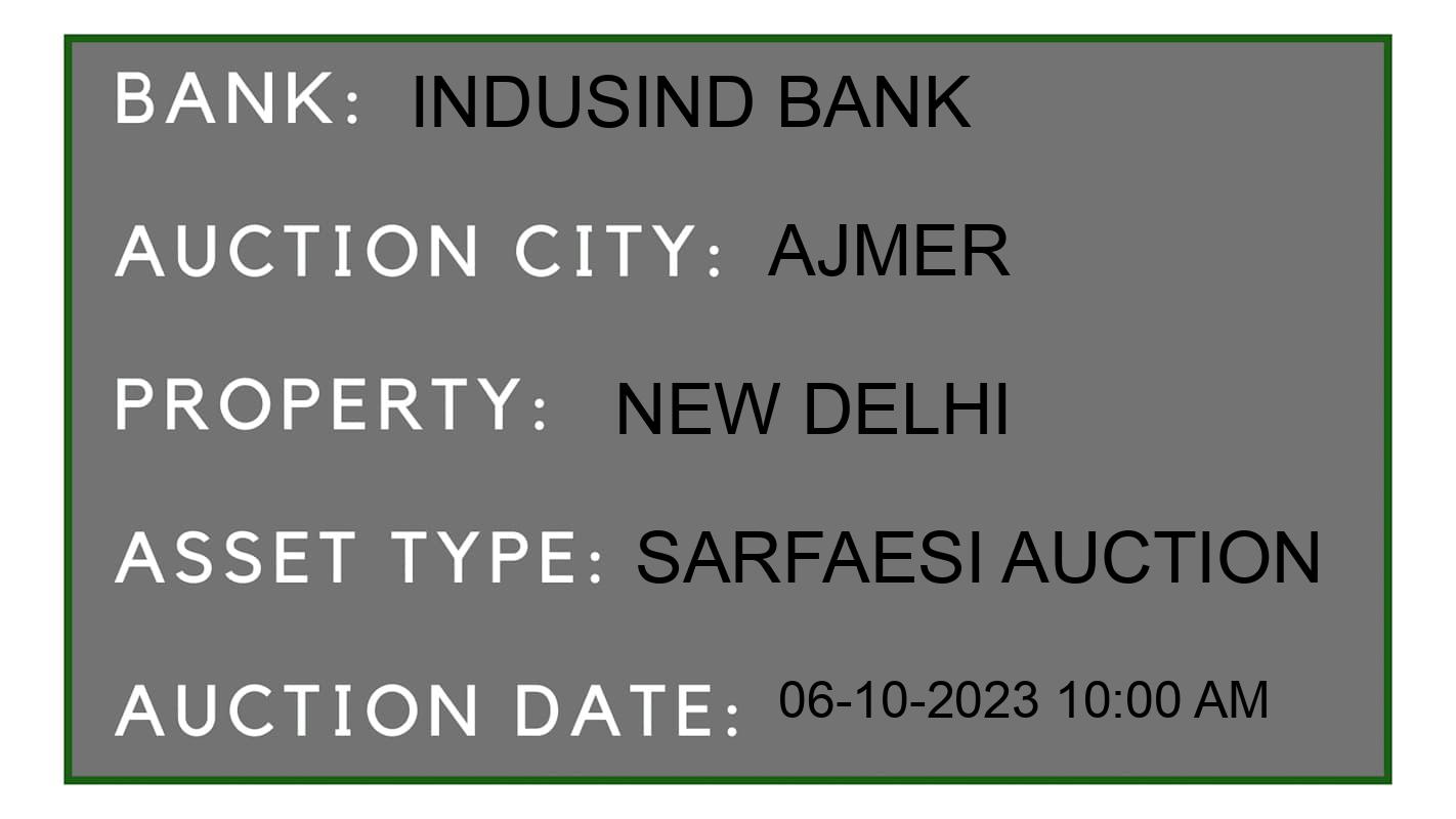 Auction Bank India - ID No: 190712 - IndusInd Bank Auction of IndusInd Bank auction for Plot in Ajmer, Ajmer
