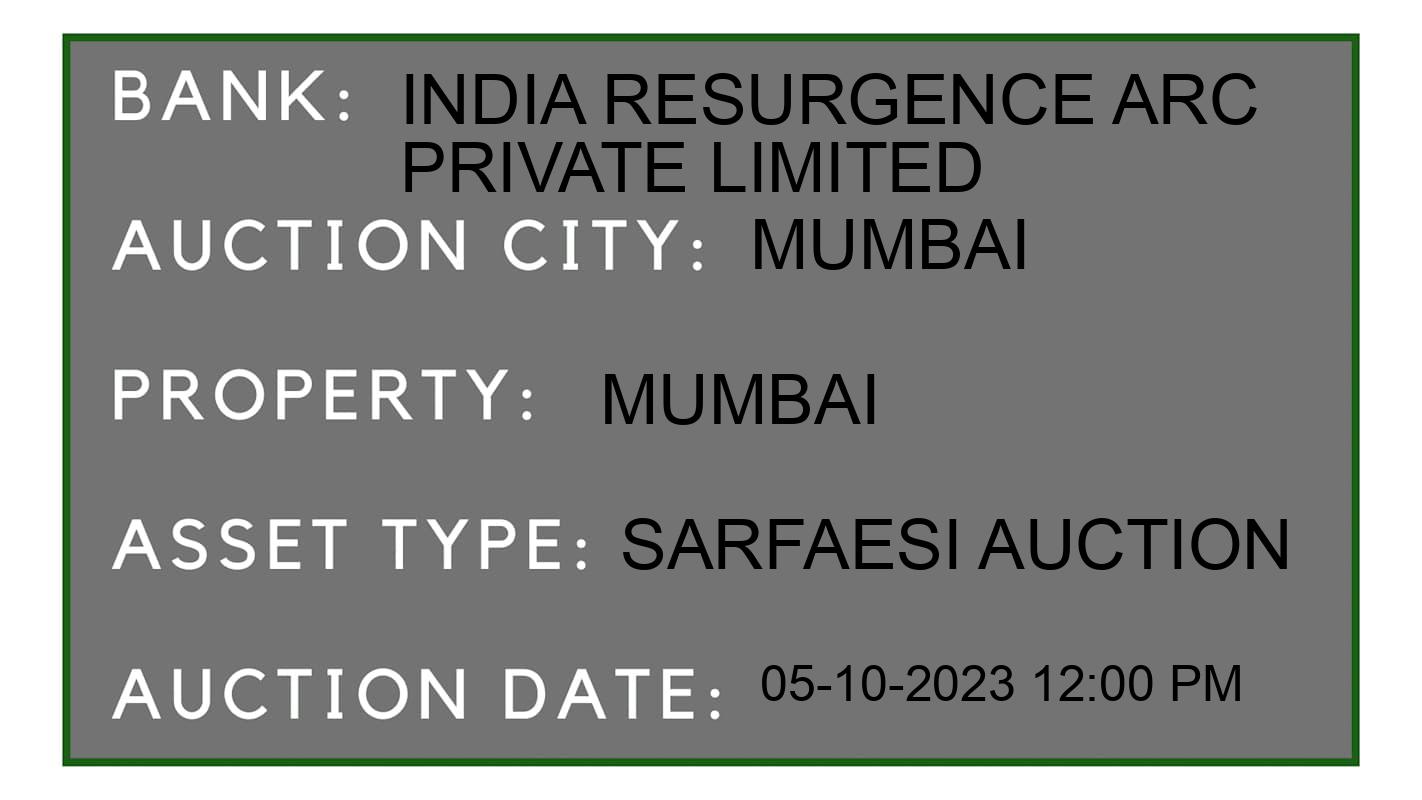 Auction Bank India - ID No: 190733 - India Resurgence ARC Private Limited Auction of India Resurgence ARC Private Limited auction for Plot in Govandi East, Mumbai