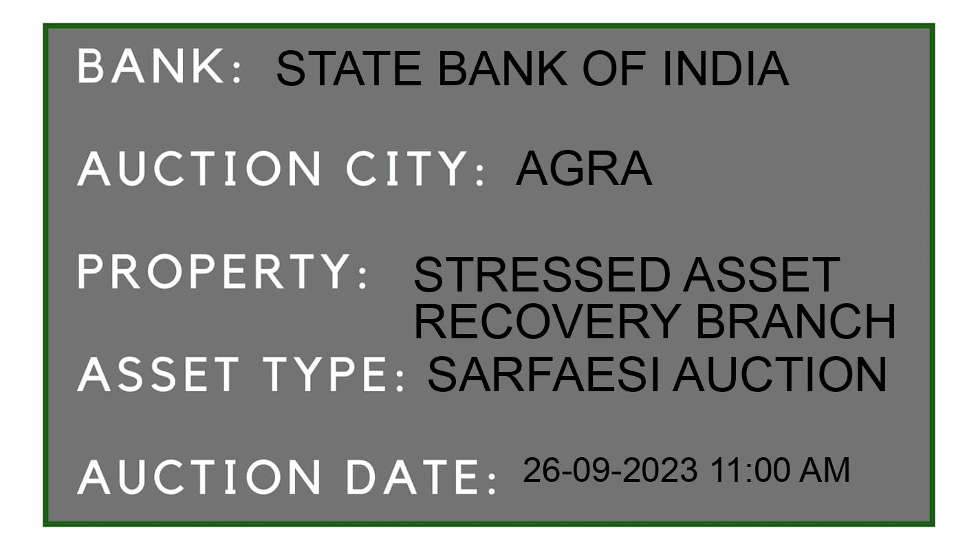 Auction Bank India - ID No: 190829 - State Bank of India Auction of State Bank of India auction for Plot in Kheragarh, Agra