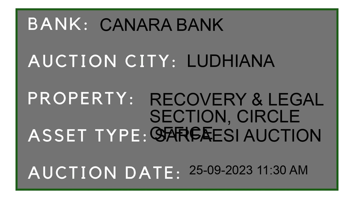 Auction Bank India - ID No: 191036 - Canara Bank Auction of Canara Bank auction for Industrial Land in Dhandari Kalan, Ludhiana