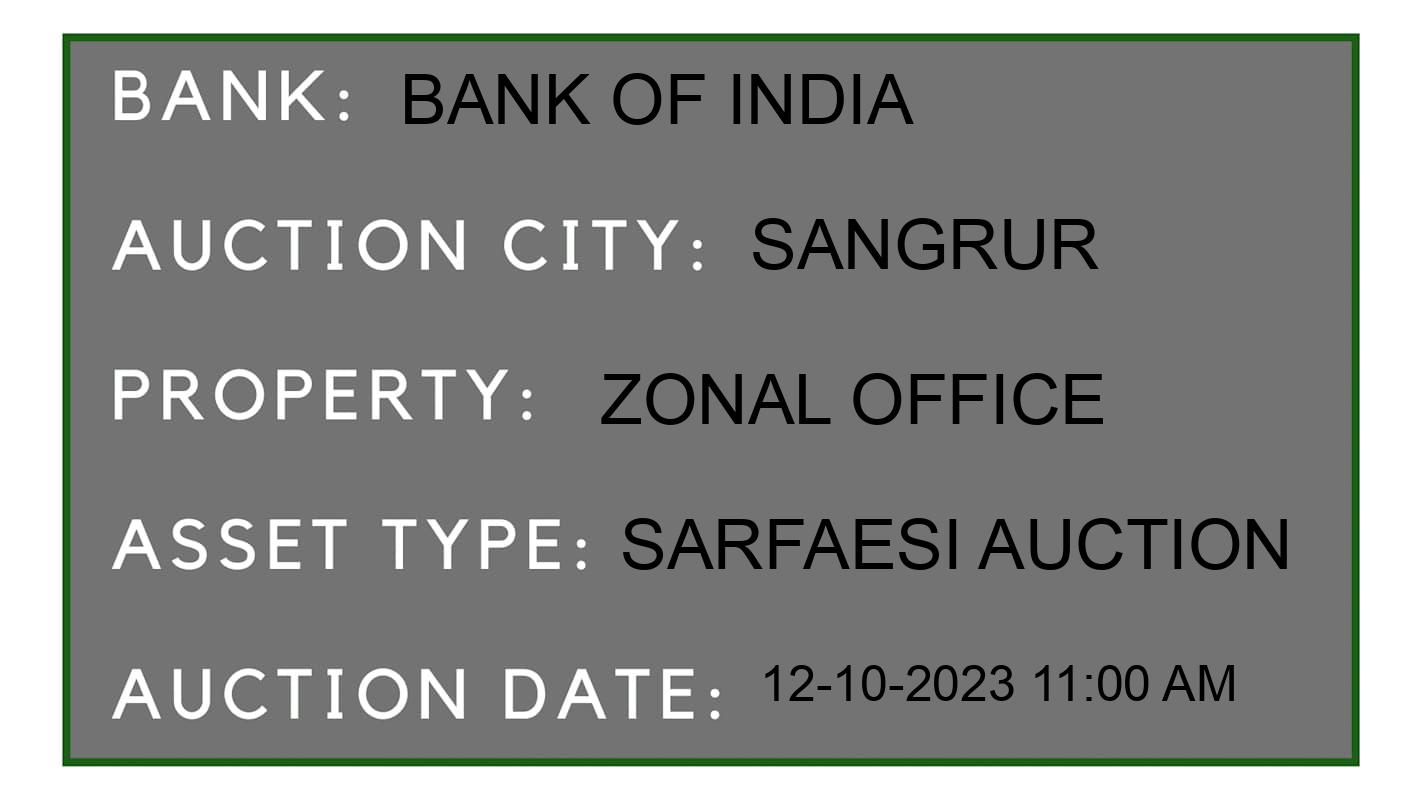 Auction Bank India - ID No: 191142 - Bank of India Auction of Bank of India auction for Residential House in Sangrur, Sangrur