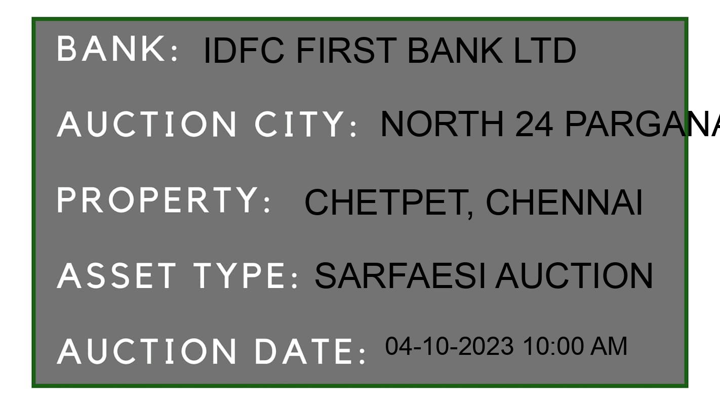 Auction Bank India - ID No: 191299 - IDFC First Bank Ltd Auction of IDFC First Bank Ltd auction for Land in Jagaddal, North 24 Parganas