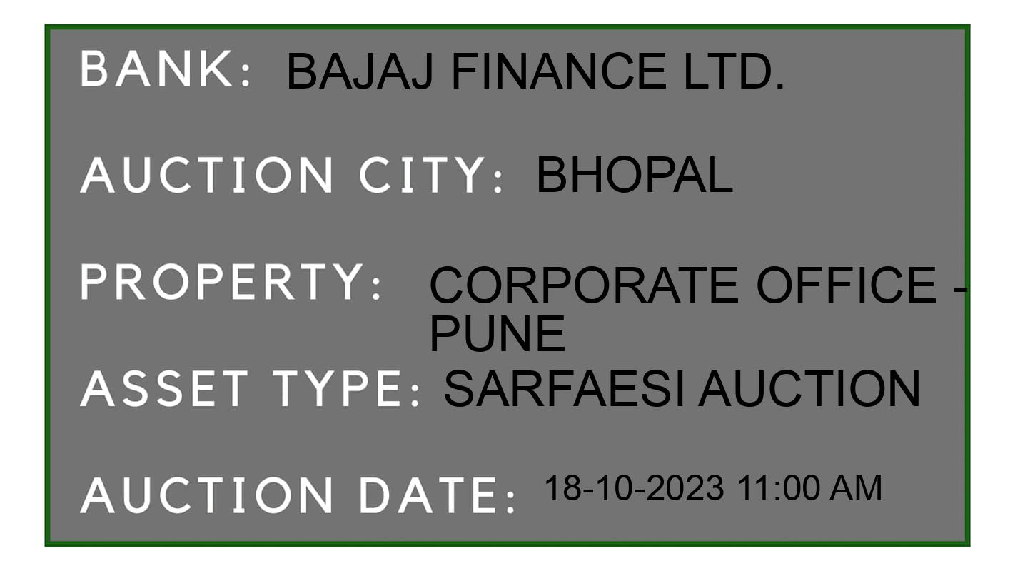 Auction Bank India - ID No: 191310 - Bajaj Finance Ltd. Auction of Bajaj Finance Ltd. auction for Residential Flat in Gandhi Nagar, Bhopal