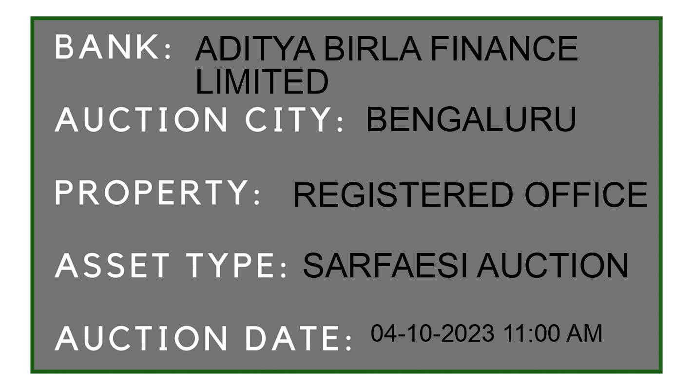 Auction Bank India - ID No: 191331 - Aditya Birla Finance Limited Auction of Aditya Birla Finance Limited auction for Residential House in Uttarahalli, Bengaluru