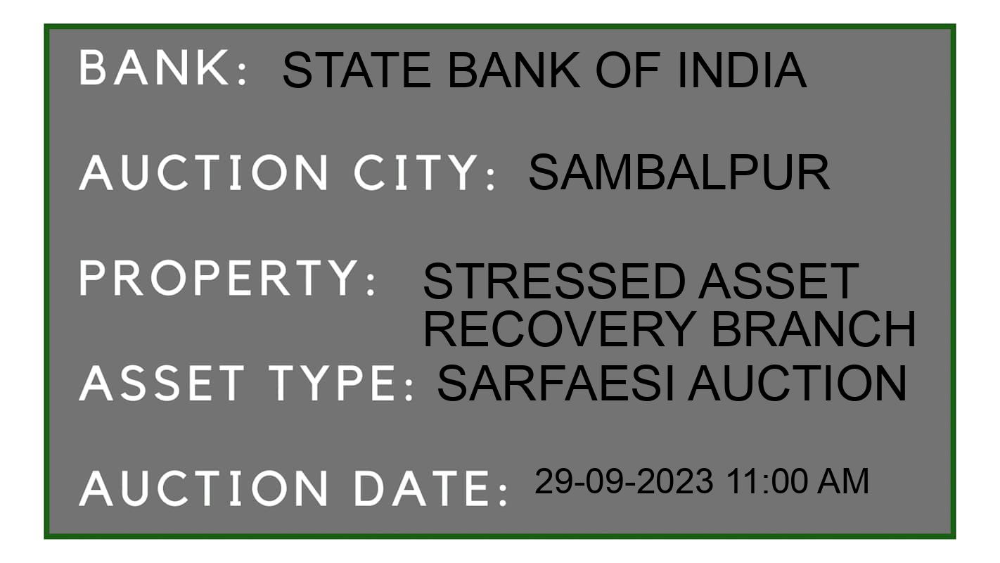 Auction Bank India - ID No: 191461 - State Bank of India Auction of State Bank of India auction for Vehicle Auction in Sambalpur, Sambalpur