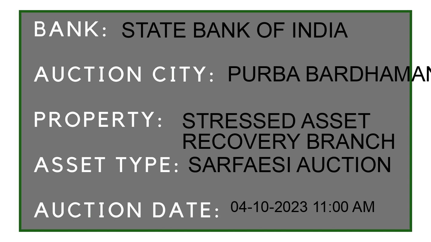 Auction Bank India - ID No: 191463 - State Bank of India Auction of State Bank of India auction for Land in Purba Bardhaman, Purba Bardhaman