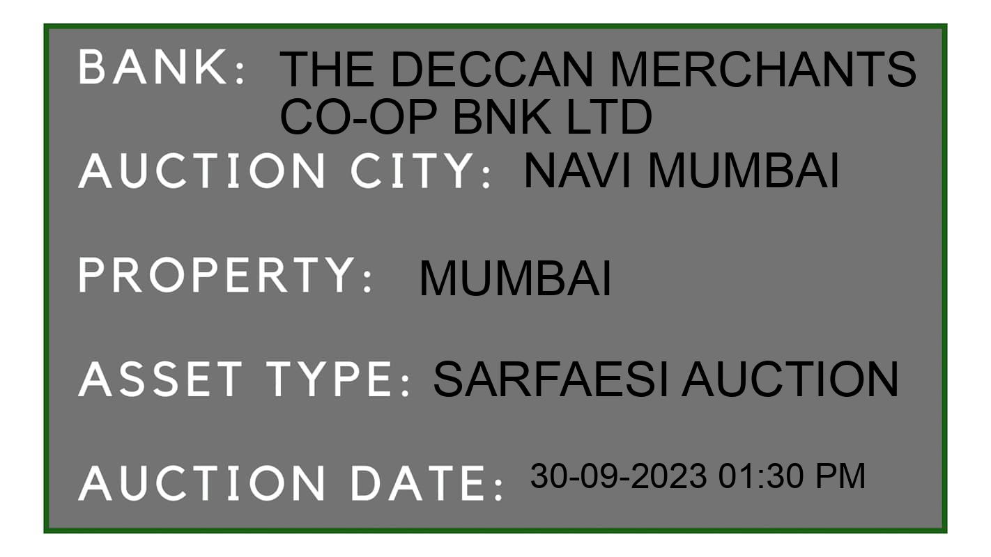Auction Bank India - ID No: 191586 - The Deccan Merchants Co-Op Bnk Ltd Auction of The Deccan Merchants Co-Op Bnk Ltd auction for Residential Flat in Belapur, Navi Mumbai