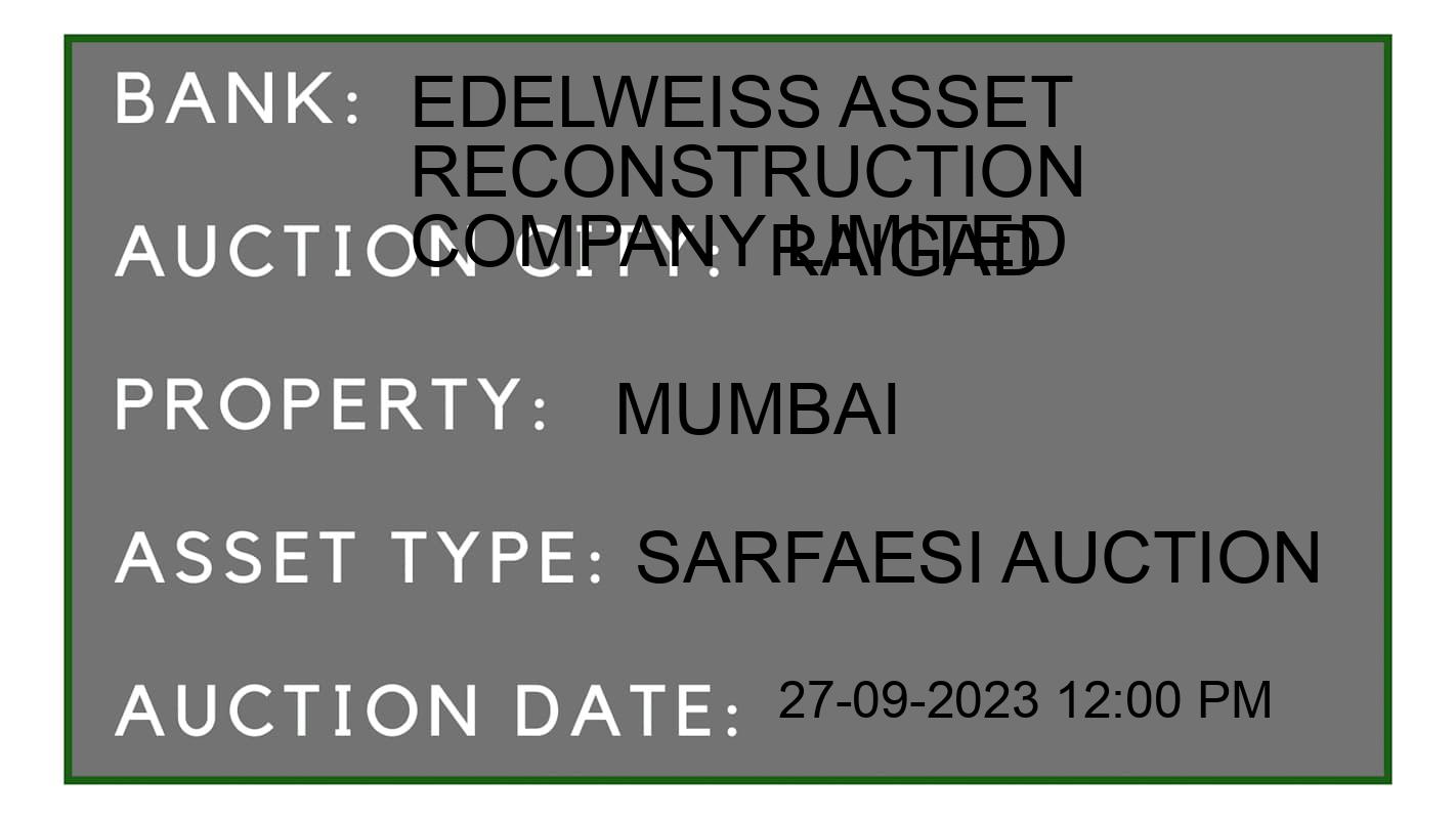 Auction Bank India - ID No: 191615 - Edelweiss Asset Reconstruction Company Limited Auction of Edelweiss Asset Reconstruction Company Limited auction for Residential Flat in Khalapur, Raigad