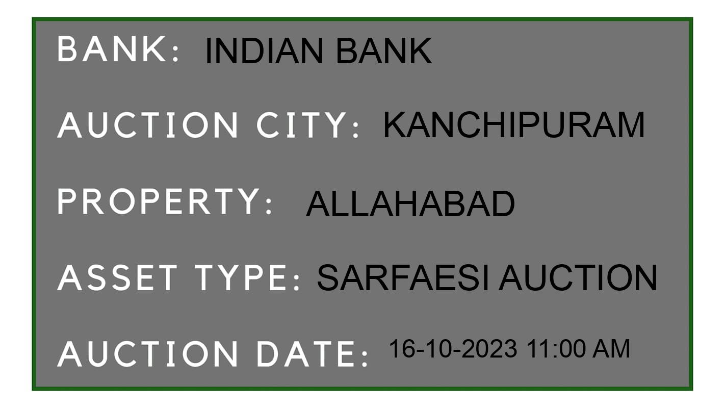 Auction Bank India - ID No: 191637 - Indian Bank Auction of Indian Bank auction for Land in Chengalpet Taluk, Kanchipuram