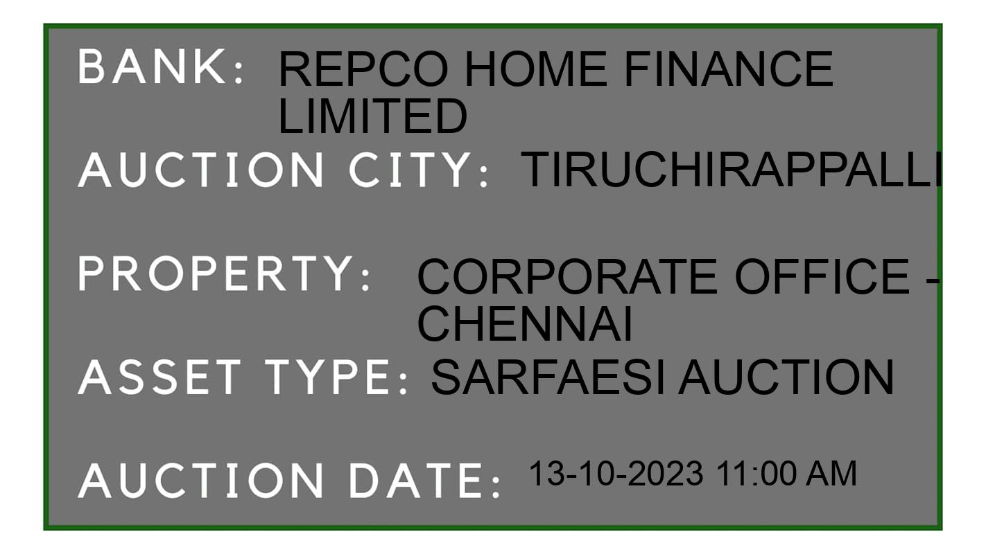 Auction Bank India - ID No: 191805 - Repco Home Finance Limited Auction of Repco Home Finance Limited auction for Plot in Lalgudi Taluk, Tiruchirappalli
