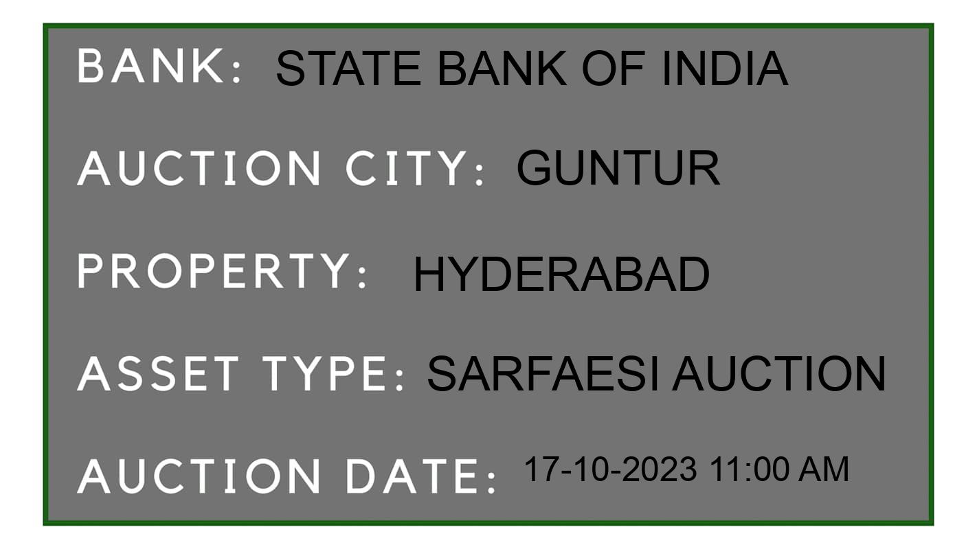Auction Bank India - ID No: 192254 - State Bank of India Auction of State Bank of India auction for Industrial Land in Guntur, Guntur