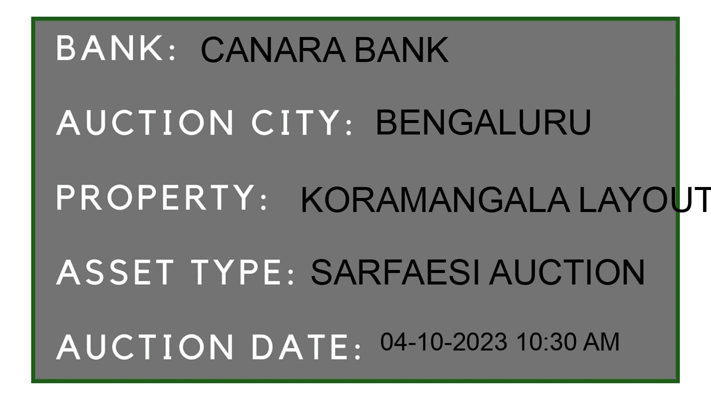 Auction Bank India - ID No: 192471 - Canara Bank Auction of Canara Bank auction for Residential Flat in Krishnarajapuram Hobli, Bengaluru