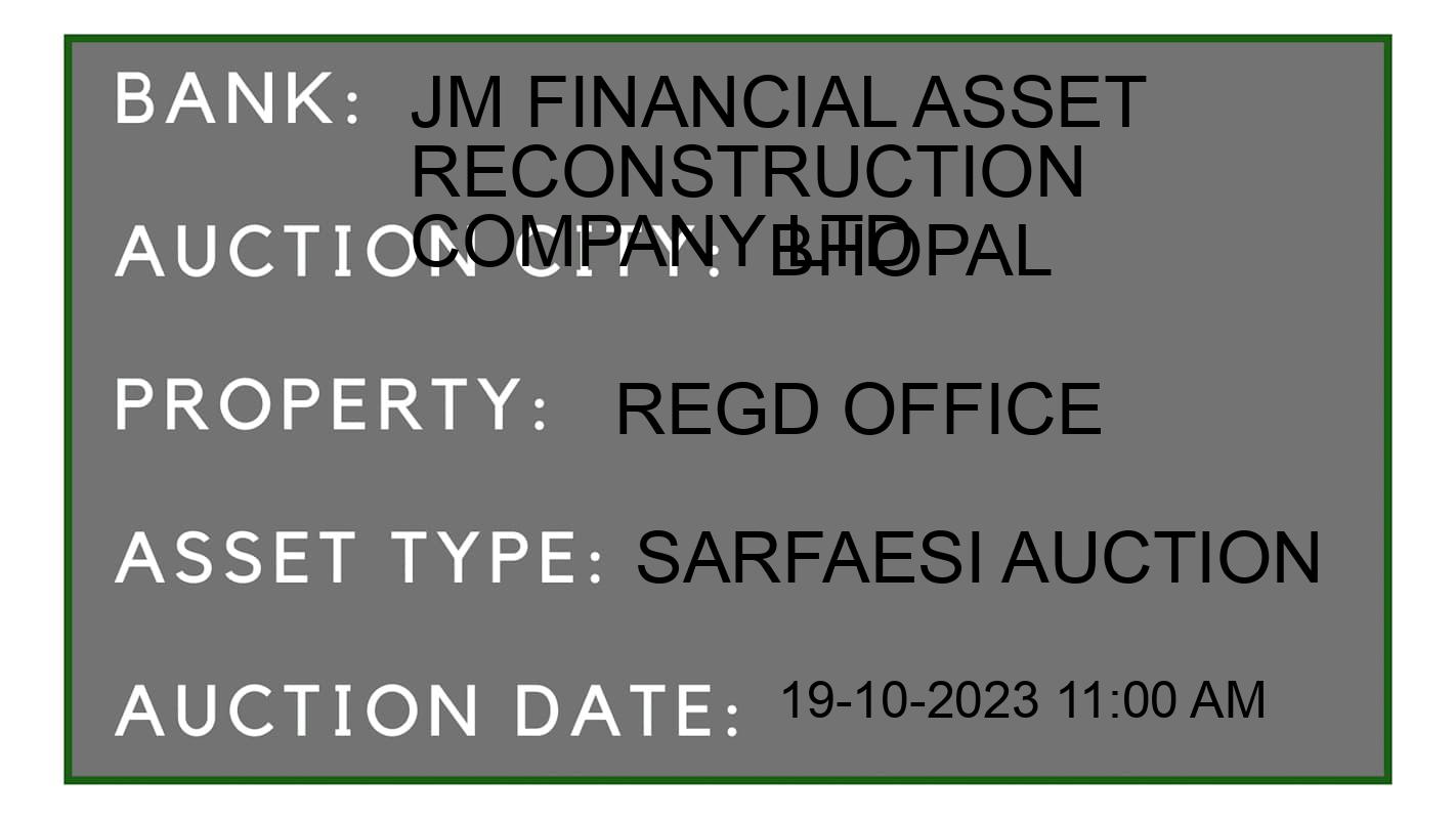 Auction Bank India - ID No: 192494 - JM Financial Asset Reconstruction Company Ltd Auction of JM Financial Asset Reconstruction Company Ltd auction for Residential Flat in Kalpna Nagar, Bhopal