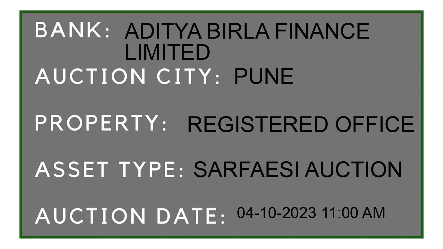 Auction Bank India - ID No: 192692 - Aditya Birla Finance Limited Auction of Aditya Birla Finance Limited auction for Commercial Office in Haveli, Pune