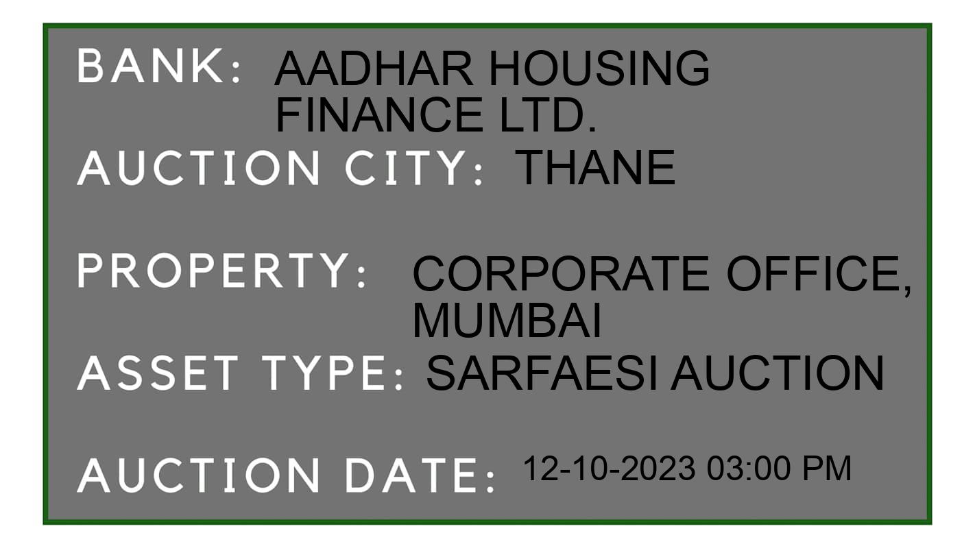 Auction Bank India - ID No: 192696 - Aadhar Housing Finance Ltd. Auction of Aadhar Housing Finance Ltd. auction for Plot in Thane, Thane