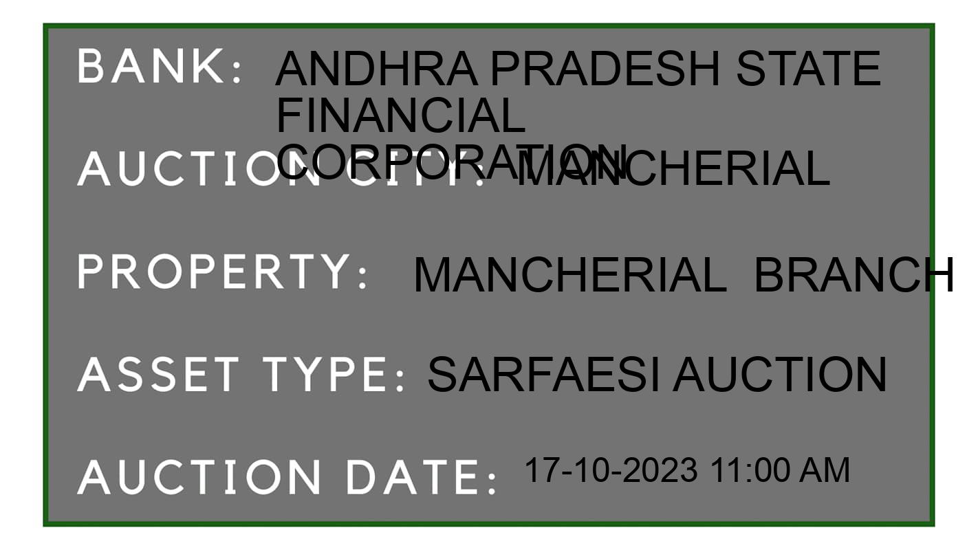Auction Bank India - ID No: 192717 - Andhra Pradesh State Financial Corporation Auction of Andhra Pradesh State Financial Corporation auction for Residential House in Mancherial, Mancherial