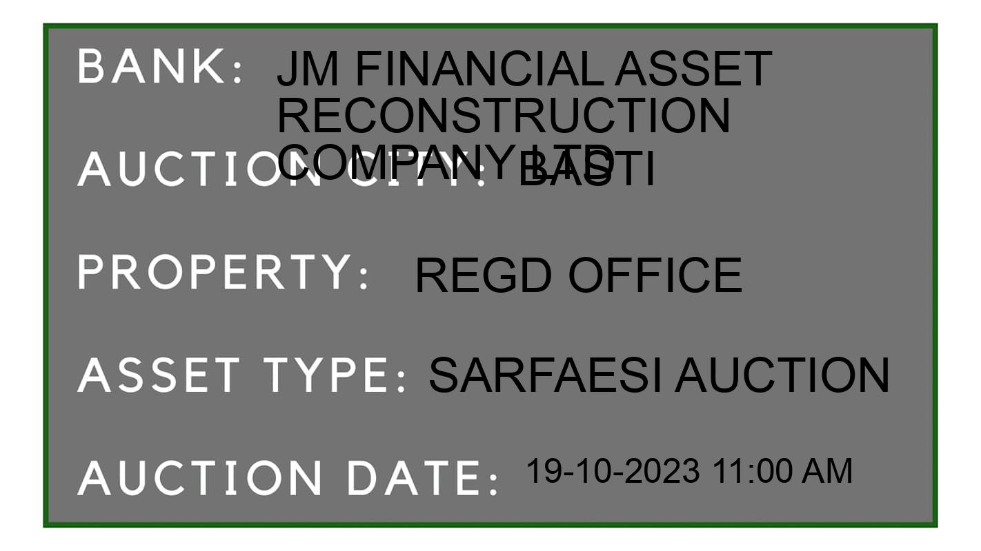 Auction Bank India - ID No: 192722 - JM Financial Asset Reconstruction Company Ltd Auction of JM Financial Asset Reconstruction Company Ltd auction for Residential Flat in Bemi Nagar, Basti