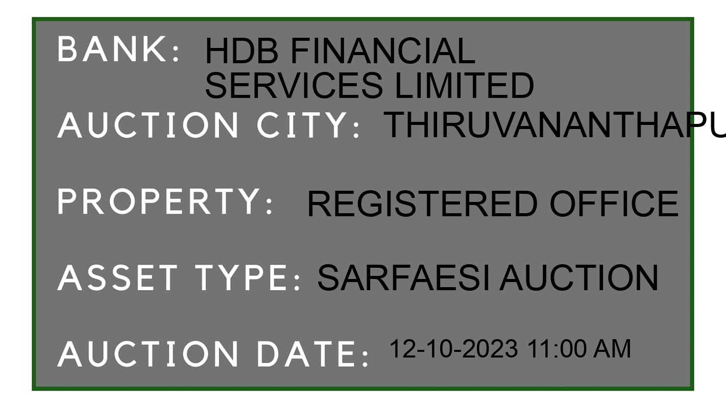 Auction Bank India - ID No: 192941 - HDB Financial Services Limited Auction of HDB Financial Services Limited auction for Land And Building in Kattakada Taluk, Thiruvananthapuram