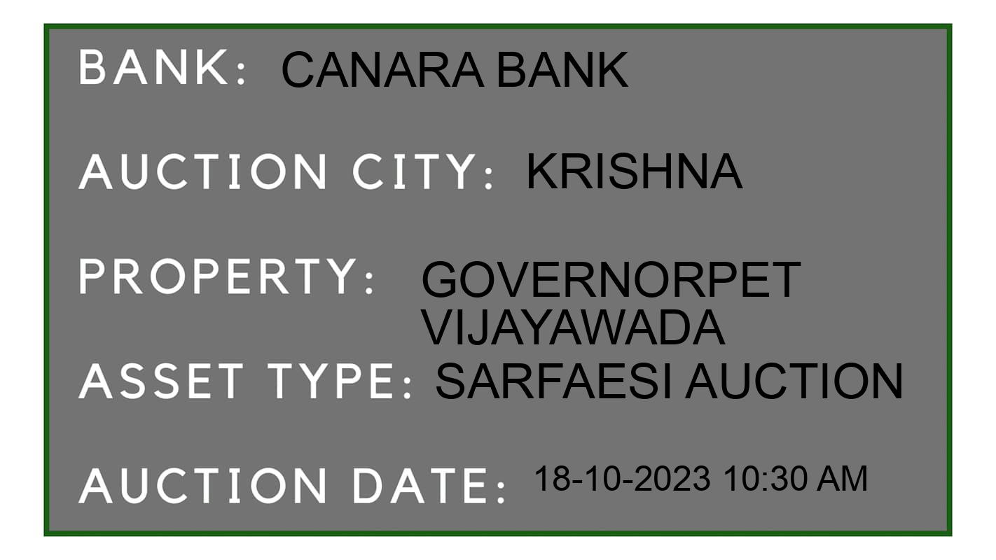 Auction Bank India - ID No: 192945 - Canara Bank Auction of Canara Bank auction for Plot in Vijayawada rural, Krishna