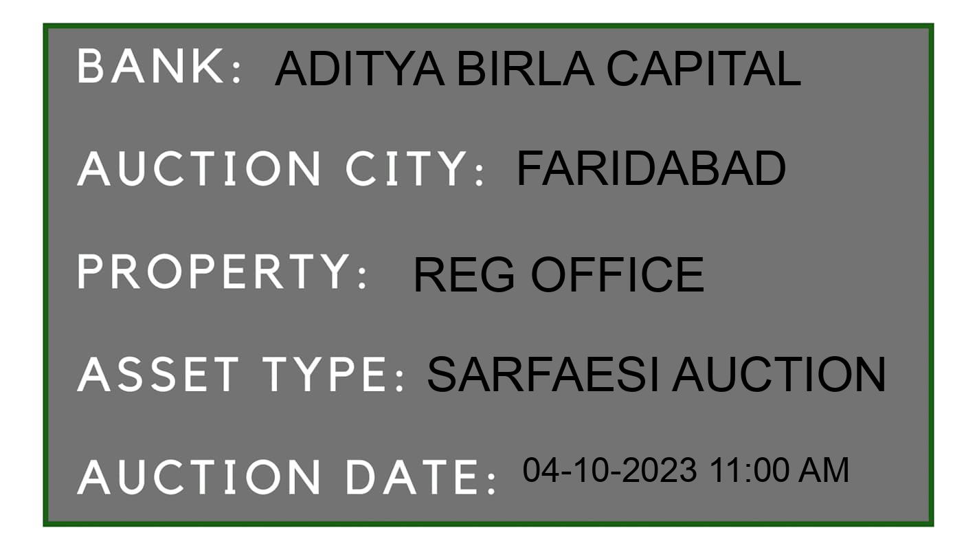 Auction Bank India - ID No: 192984 - Aditya Birla Capital Auction of Aditya Birla Capital auction for Plot in Ballabhgarh, Faridabad