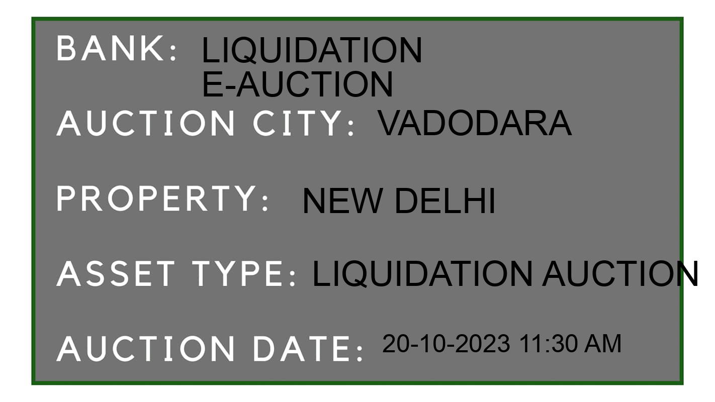 Auction Bank India - ID No: 192988 - Liquidation E-Auction Auction of Liquidation E-Auction auction for Others in Taluka, Vadodara