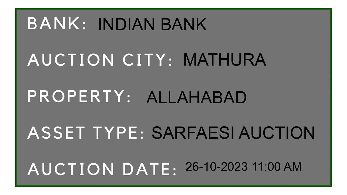 Auction Bank India - ID No: 192997 - Indian Bank Auction of Indian Bank auction for Residential House in maholi, Mathura