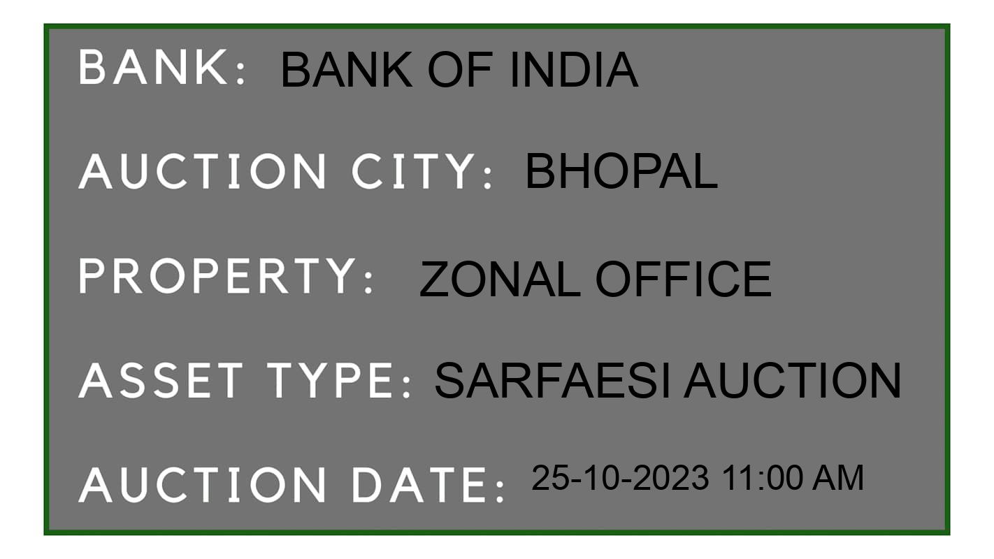 Auction Bank India - ID No: 193005 - Bank of India Auction of Bank of India auction for Commercial Building in Berasia, Bhopal